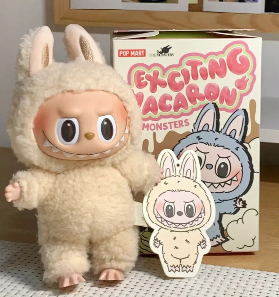POP MART The Monsters - Exciting Macarons Vinyl Face Blind Box, Random Design Action Figures Collectible Toys Home Decorations, Single Box